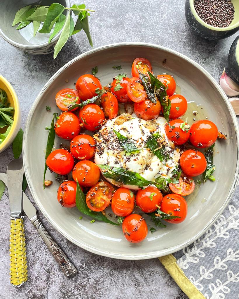 Tomato tadka burrata salad – Radikal Kitchen